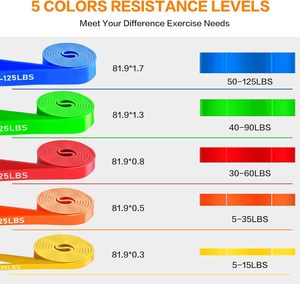 Ensemble de bandes de résistance personnalisées avec logo d'usine / Bandes élastiques en latex pour la musculation / Bandes d'exercice de fitness - Product Image 2