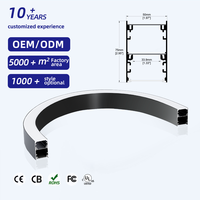 Perfil de Aluminio LED en Forma de Arco Flexible, Carcasa Curva para Tira de Luz Lineal, Iluminación Decorativa para Techos de Hoteles y Centros Comerciales