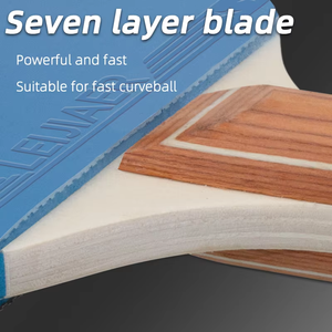 <span class=keywords><strong>Raquette</strong></span> de tennis de table LEIJIAER rose/verte/bleue, <span class=keywords><strong>plaque</strong></span> de base à 7 couches, picots en caoutchouc, <span class=keywords><strong>raquette</strong></span> de <span class=keywords><strong>ping</strong></span>-<span class=keywords><strong>pong</strong></span> horizontale OEM - Product Image 4