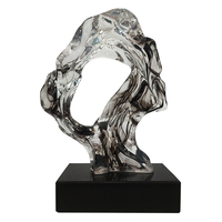 Neue Taihu-See-Stein-Skulptur im chinesischen Stil aus transparentem Kunstharz mit unregelmäßiger Form für Heim- und Bürodekoration