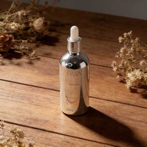 Vente en gros <span class=keywords><strong>de</strong></span> flacons compte-gouttes en verre électro-plaqué <span class=keywords><strong>argent</strong></span>é personnalisés, 20 ml, 30 ml, 50 ml, 100 ml, pour huiles essentielles, sérums, essences, liquides - Product Image 5