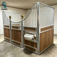 Panneaux de box pour chevaux en acier galvanisé préfabriqués en bambou, boxes temporaires pour chevaux pour utilisation en extérieur sur la ferme