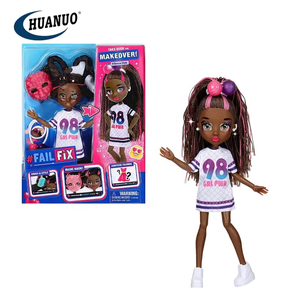Jouets pour filles, ensemble de beauté pour se déguiser, poupée noire, tête de coiffure, <span class=keywords><strong>maquillage</strong></span> pour poupée - Product Image 2
