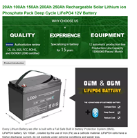 ATing AT-12200 12.8V 200Ah LiFePO4 Baterai Lithium Ion Isi Ulang -2000 Siklus -20C hingga 65C untuk Kendaraan Listrik Tenaga Surya