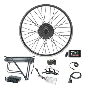 <span class=keywords><strong>Kit</strong></span> de conversion de vélo électrique OEM avec moteur de moyeu arrière 36V 48V 250W 500W et batterie sur porte-bagages, pièces complètes pour <span class=keywords><strong>VTT</strong></span> électrique - Product Image 1
