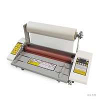 Machine à plastifier double face A3 A4 de bureau Version anglaise Plastifieuse à chaud et froid à quatre rouleaux