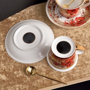 Middle East Design Eco-Friendly Portable Bone China Coffee & <b>Tea</b> <b>Set</b> with Cups for Home Party Wedding & Birthday <b>Gifts</b> - Product Image 3