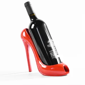 2024, zapatos creativos de tacón alto, soporte para una sola botella de vino, estante para vino de conversación elegante, regalo de inauguración de la casa