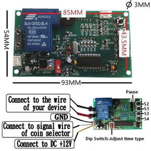 4 chữ số hẹn giờ đồng xu hoạt động hẹn giờ bảng điều khiển cung cấp điện cho Đồng Xu chấp nhận Selector thiết bị máy giặt phụ kiện - Product Image 3
