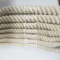 綿マクラメコード100% 自然色編組ロープ綿ツイストコード綿ロープマクラメ壁掛け