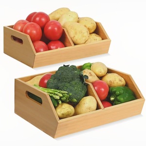 Cesta para pan rectangular de madera con asa, gran capacidad para almacenamiento en la cocina, organización de escritorio, uso en fiestas - Product Image 4