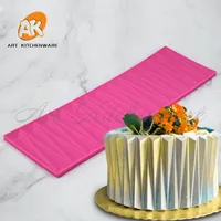 3D त्रिकोण केक फीता चटाई सिलिकॉन कलाकंद Molds केक सजा उपकरण Origami केक सीमा ढालना पेस्ट्री पाक उपकरण LFM-76
