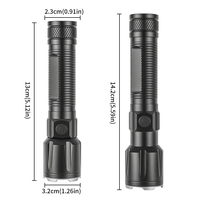 Lampe torche LED rechargeable haute puissance 30W, étanche, en alliage d'aluminium, tactique, zoomable, 5 modes, sortie 1000+ lumens