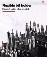 Jeu de tournevis en acier au chrome vanadium de 51 pièces avec embouts d'entraînement carrés Source d'alimentation manuelle Rangement de boîte à outils personnalisable OEM