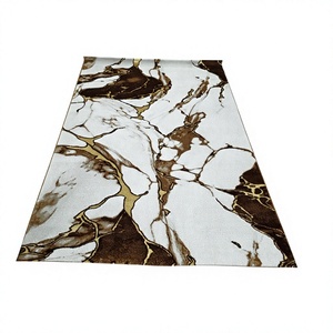 Alfombra Turca de Poliéster Afelpada Adiva, Tejida a Máquina con Diseño Jacquard, de Pelo Alto, Acolchada, Reversible, Lavable, Antideslizante y Antimicrobiana - Product Image 1
