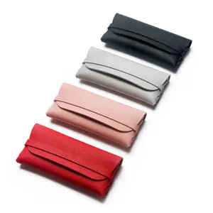 Men and women fashion new leather glasses case PU can be customized
