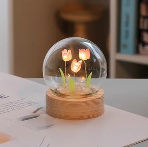 LED eterno DIY flores luces de noche lámpara de mesa 3D decoración de fiesta de cumpleaños regalos del Día de San Valentín lámpara de noche para decoración de habitación - Product Image 3