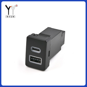 Toyota Car <b>Charger</b> Dual USB Type <b>C</b> PD Fast Charging 12V ABS <b>Plug</b> In For New Toyota Models - Product Image 4