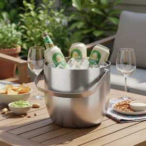 Wholesale 2L/3L Stainless Steel <b>Champagne</b> <b>Ice</b> <b>Bucket</b> Double Walled Vacuum Insulated <b>Ice</b> Container with Handle & Tools - Product Image 5