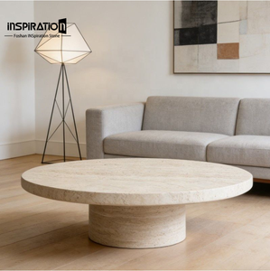 <span class=keywords><strong>Table</strong></span> basse <span class=keywords><strong>ronde</strong></span> moderne et créative en travertin naturel, résistante aux intempéries et aux UV, mobilier <span class=keywords><strong>de</strong></span> luxe pour <span class=keywords><strong>salon</strong></span> extérieur - Product Image 1