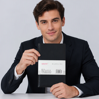 Carnet en cuir PU 48K, 92*172mm, 48 feuilles lignées, couverture rigide, agenda professionnel, 300 pièces/carton, vente en gros