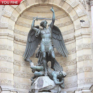 YOUFINE - <span class=keywords><strong>Estatua</strong></span> Grande <span class=keywords><strong>de</strong></span> San Miguel Arcángel en Bronce, Escultura <span class=keywords><strong>de</strong></span> Miguel Matando a Satán, para Jardín <span class=keywords><strong>de</strong></span> Iglesia y Catedral Católica - Product Image 3