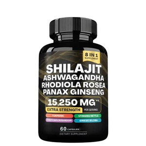 Capsule di Shilajit Puro dell'Himalaya con Etichetta Privata, Integratore Energetico 8 in 1 con Ashwagandha e Ginseng - Product Image 1