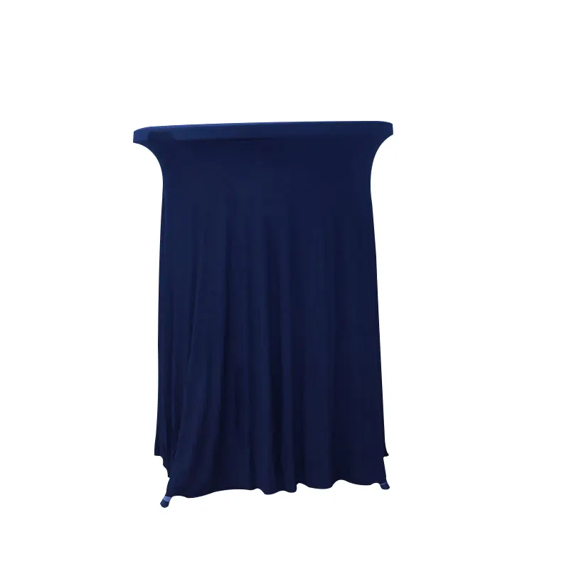 Nappe élastique de couleur unie de haute qualité jupe de Table de bureau d'hôtel nappe ronde carrée