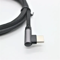 Cable de Datos USB Tipo-C en Ángulo Recto, Carga Rápida, Trenzado de Nailon, Alta Velocidad 3A 60W PD