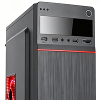 Caja de PC MicroATX Directa de Fábrica, Soporte de Acero SPCC 0.35, Panel Frontal USB, Acabado Mate para Oficina, 3 Ventiladores, Accesorios