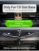 Nouveau support universel pour autoradio avec fente CD, double support de téléphone et support de tablette, tête sphérique de 17 mm à double pivot pour port CD