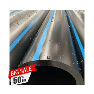 160mm 200mm 225mm 250mm 280mm 315mm 355mm 400mm 450mm 500mm 630mm 700mm 710mm pn10 pe100 tubo di alimentazione dell'acqua in hdpe a strisce blu