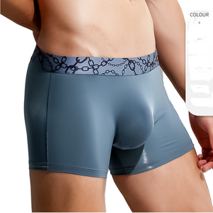 Boxer da <span class=keywords><strong>Uomo</strong></span> in Cotone a Vita Media, Slip Tinta Unita Traspiranti, Logo Personalizzabile, Taglie Grandi, Intimo Maschile - Product Image 1