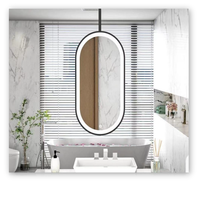 Miroir intelligent LED anti-buée pour la salle de bain, application de maquillage