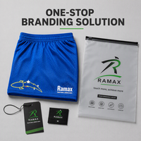 Pantalones Cortos Deportivos RAMAX de Malla Azul para Hombre, 100% Poliéster, Transpirables, para Baloncesto y Gimnasio, con Logotipo Personalizado, Ropa Deportiva Urbana, Venta al Por Mayor