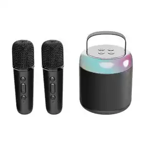 Speaker dan mikrofon nirkabel Mini, Set hadiah Speaker pesta rumah portabel 2024