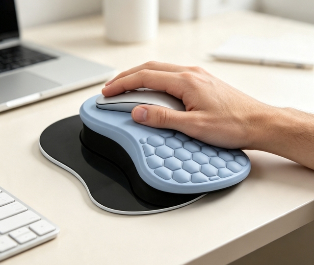 Custom Wrist Support Gel Wrist Rest Mouse Pad Office Mousepad with Wrist Support Non-Slip Desk Mat for Home Game Promotion Gift