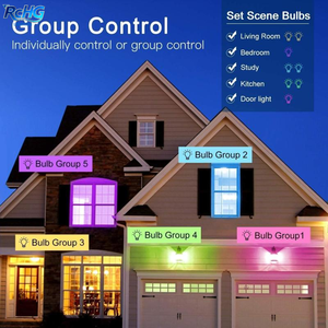 Bombilla LED Inteligente con Control por Aplicación Homekit, Bombilla LED E27 de 9 W, 110 V, 220 V, Control por Voz <span class=keywords><strong>Siri</strong></span>, Dohome para Alexa Echo y Google Home - Product Image 6