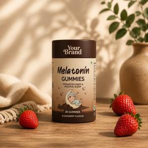 Gummies de mélatonine sans gluten, végétariennes, sans OGM, saveur baies mélangées, pour la santé cardiaque, favorisant le sommeil et la relaxation, marque privée OEM - Product Image 1