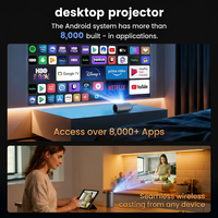 Projecteur intelligent LED L10, vente directe d'usine, Android 14, résolution 1920x1080 dpi, mise au point automatique, prise en charge 4K, projecteur portable d'extérieur