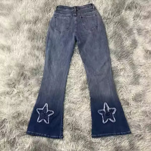 <span class=keywords><strong>Jeans</strong></span> <span class=keywords><strong>Mom</strong></span> a Vita Media con Gamba Svasata, Taglie Forti, Alta Qualità, Stile Streetwear Y2k, Vestibilità Regolare, Casual - Product Image 1