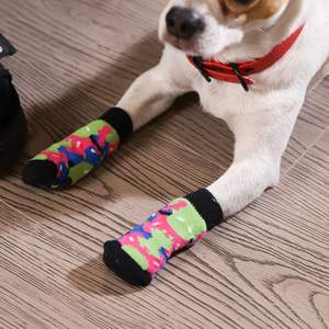 Chaussettes antidérapantes antidérapantes pour chiot et chien Protecteurs de patte Contrôle de la traction intérieure 3 set Chaussettes pour chiens et humains avec <span class=keywords><strong>serviette</strong></span> - Product Image 6