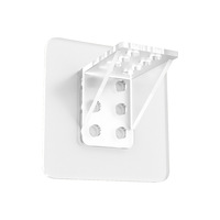 Support d'étagère adhésif K307 pour placard, support d'étagère adhésif sans perçage, chevilles en plastique adhésives, support de suspension pour cloison
