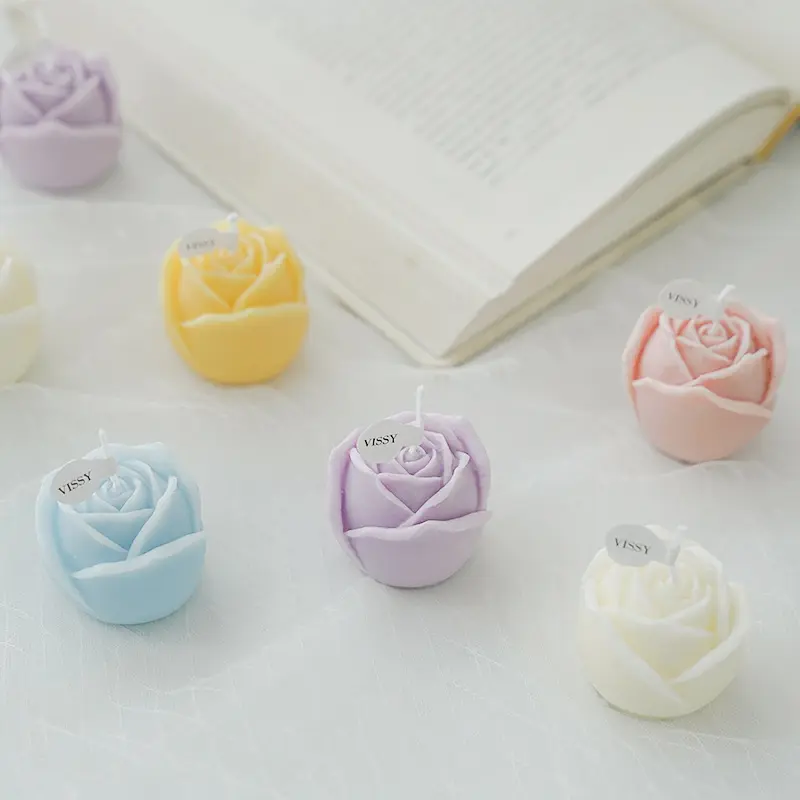 R280 Wholesale Rose Scented Candles Soy Wax Rose Candles Creative Candle