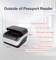 Scanner de documents OCR de bureau mains libres USB pour passeports et cartes d'identité avec fonctions anti-contrefaçon MRZ et de vérification croisée