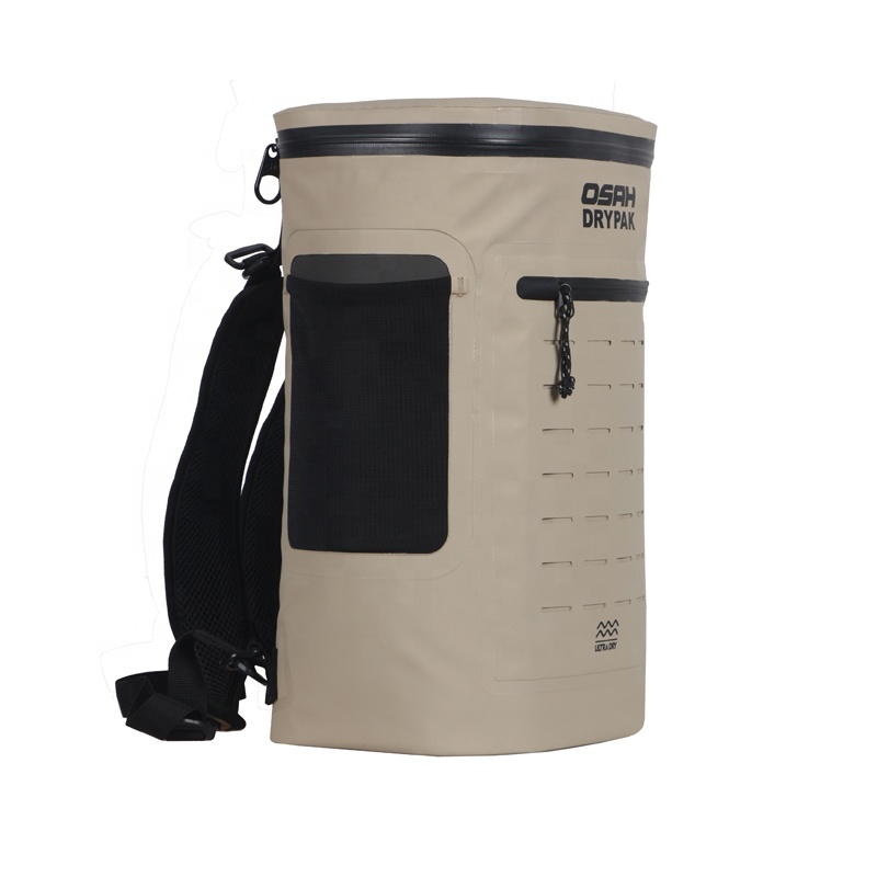 IPX7 Airtight Zipper Waterproof Insulted Cooler Backpack For Outdoor Camping Beer Picnic With Removable Shoulder Straps