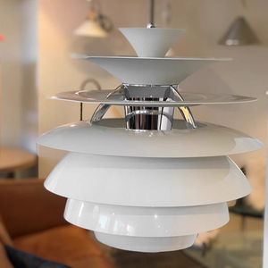 โคมไฟระย้าทรงกรวยสนสไตล์มินิมอลแบบนอร์ดิก โคมไฟวินเทจสำหรับห้องรับประทานอาหาร โต๊ะรับประทานอาหาร ห้องนอน สไตล์เดนมาร์ก - Product Image 6