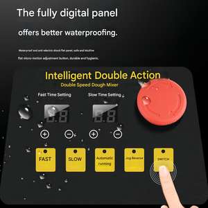 <span class=keywords><strong>Pétrin</strong></span> à pâte de 45 kg, minuterie intelligente, <span class=keywords><strong>pétrin</strong></span> à pâte commercial, mélangeur entièrement automatique en acier inoxydable - Product Image 3