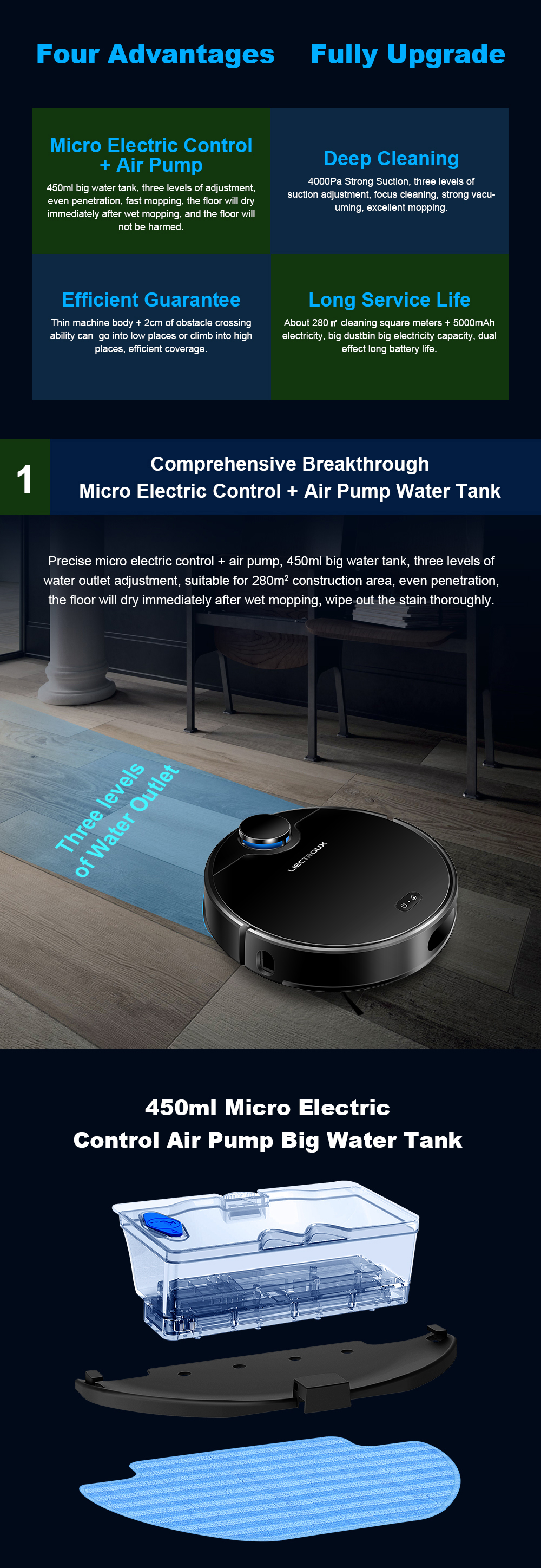 LIECTROUX — aspirateur robot intelligent ZK901, meilleur appareil à aspiration