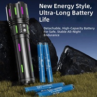 Lampe torche laser ultra-lumineuse en alliage d'aluminium avec zoom, sangle d'épaule, indice de protection IP55, portée de faisceau de plus de 1000 m, portable pour le camping en extérieur